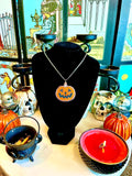 Neon Halloween Jack O Lantern Necklace