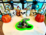 Neon Halloween Witch Hat Offering Tray
