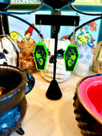 Neon Halloween Beach Vamp Earrings