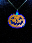 Vintage Halloween Jack O Lantern Necklace