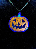 Vintage Halloween Jack O Lantern Necklace
