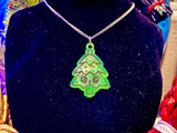 Neon Green Yule Tree Jewelry Set