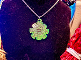 Neon Green Snowflake Jewelry Set