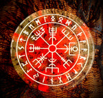 Vegvisir Blood Ritual Rune Casting Board