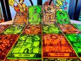 Neon Halloween Complete Standard Major Arcana Tarot Deck