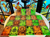 Neon Halloween Complete Standard Major Arcana Tarot Deck