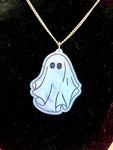 Modern Halloween Ghost Necklace