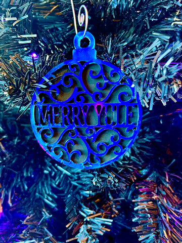 Neon Blue Yule Ornament