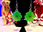 Neon Green Snowflake Jewelry Set