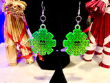 Neon Green Snowflake Jewelry Set